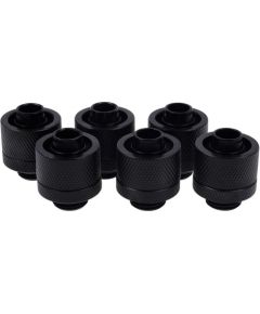 Alphacool Eiszapfen hose fitting 1/4" on 16/10mm, 6-pack black - 17234