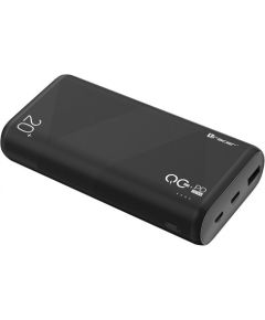 TRACER TRABAT47094 Powerbank External battery 20000 mAh 1x USB-C PD 20W 1x USB QC 3.0 Black