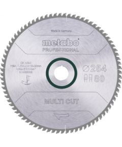 Universālais griešanas disks Metabo Multi Cut Professional; 254x2,4x30 mm; Z80; 5°