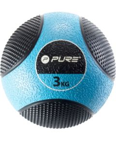 Pure2Improve Medicine Ball, 3 kg Black/Blue, Rubber
