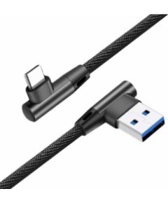 Kabelis Gembird USB Male - USB Type-C Male 1m Premium denim Angled Black
