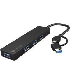 NATEC USB-C 3.0 HUB MAYFLY 4-PORTY + ADAPTER USB-A