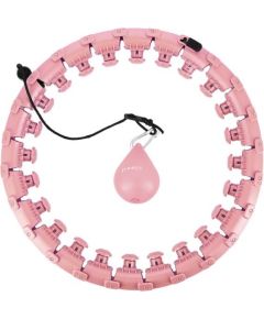 Vingrošanas aplis HHW01 HULA HOOP PINK WITH WEIGHT HMS