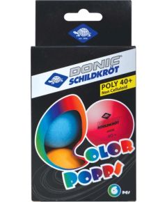 Table tennis balls DONIC P40+ Colour Popps Poly 6pcs