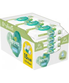 Pampers Chusteczki PAMPERS Wipes Aqua 15x48 Plastic Free