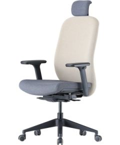 Up Up Athene ergonomic office chair Black, Grey + Ivory fabric