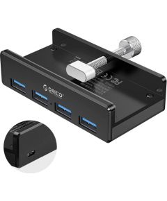 ORICO HUB 4X USB-A 3.0,5 GBPS,CLIP-TYPE, ALU, BLK