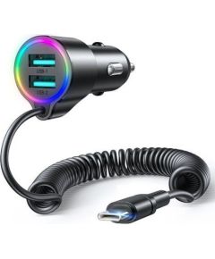 Joyroom  
 
       3-in-1 fast car charger with USB-C cable 1.5m 17W 
     Black