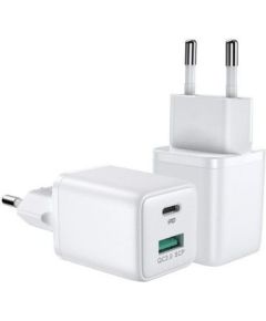 Joyroom  
 
       charger (EU plug) USB / USB Type C 30W Power Delivery QuickCharge 3.0 AFC FCP 
     White