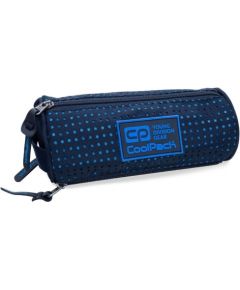 Three zippers pencil pouch CoolPack Omni Dots Blue / Navy