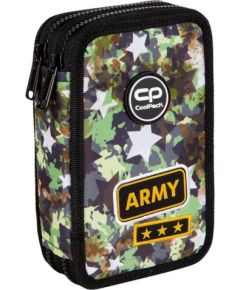 Double decker school pencil case with equipment Coolpack Jumper 2 Army Stars