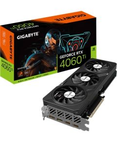 Gigabyte GV-N406TGAMING OC-8GD 1.0 NVIDIA, 8 GB, GeForce RTX 4060 Ti, 	 GDDR6X, 	 PCI-E 4.0, HDMI ports quantity 2, Memory clock speed 21000 MHz Grafiskās video kartes