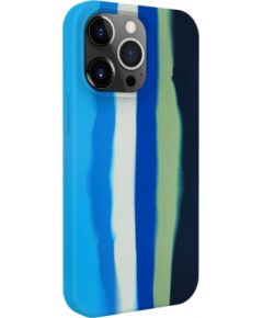 Evelatus  
       Apple  
       iPhone 14 Pro Max Silicone case Multi-Colored 
     Blue