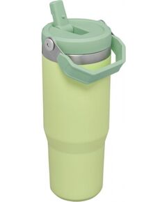 Stanley Termopudele ar salmiņu The IceFlow Flip Straw Tumbler 0,89L gaiši zaļa Pudeles