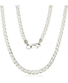 Серебряная цепочка Мона-лиза 3.1 мм, алмазная обработка граней #2400077, Серебро 925°, длина: 45 см, 8.5 гр.