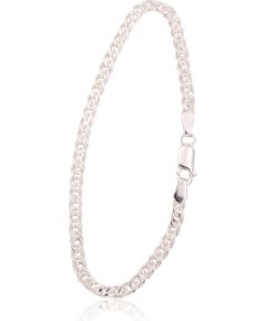 Серебряная цепочка Мона-лиза 3.1 мм, алмазная обработка граней #2400077-bracelet, Серебро 925°, длина: 19 см, 4 гр.