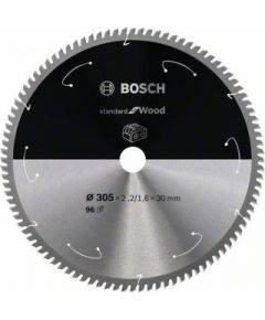 Griešanas disks Bosch Standard for Wood 2608837744; 305x30 mm; Z96