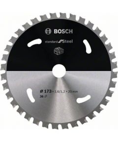 Griešanas disks Bosch Standard for Steel 2608837750; 173x20 mm; Z36