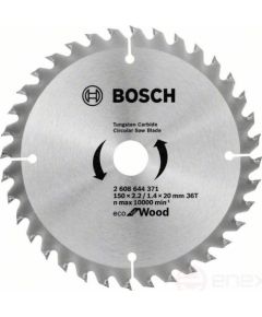 Griešanas disks Bosch Eco for Wood 2608644371; 150x20 mm; Z36