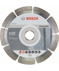 Dimanta griešanas disks Bosch Standard for Concrete 2608603241; 150x22,23 mm; 10 gab.