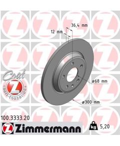 Zimmermann Bremžu disks 100.3333.20