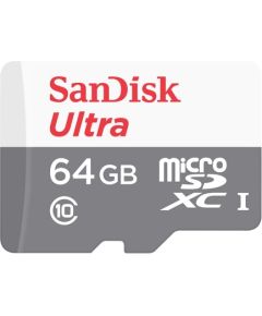 SanDisk 64GB microSDXC Ultra Android cl. 10 UHS-I 100 MB/s Atmiņas Karte