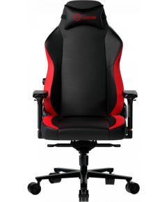 LORGAR Embrace 533, Gaming chair, PU eco-leather, 1.8 mm metal frame, multiblock mechanism, 4D armrests, 5 Star aluminium base, Class-4 gas lift, 75mm PU casters, Black + red