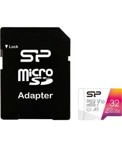 Silicon Power memory card microSDHC 32GB Elite + adapter