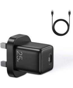 Joyroom  
 
       Small fast charger USB Type C PD 25W UK plug black + USB Type C - USB Type C cable (L-P251) 
     Black