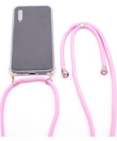 Evelatus  
       Samsung  
       A50 Case with rope Pink 
     Transparent