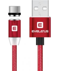 Evelatus  
       Universal  
       Data cable LTM02 3 in 1 Magnetic (Lightining, Type C, Micro USB) 
     Red