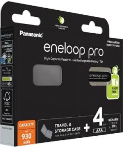 Panasonic Eneloop Pro Baterijas AAA 930mAh uzlādējamas 4.gab. + BOX