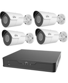 Uniview UNV 4MP 4 kanālu videonovērošanas komplekts ar PoE (NVR + 4 bullet kameras)