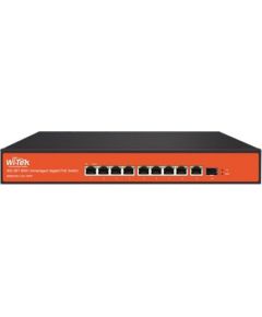 WI-PS310GF-BT ~ Гигабитный PoE Коммутатор 8GE(PoE)+1GE(Uplink)+1SFP(Uplink)(PoE 400Вт)