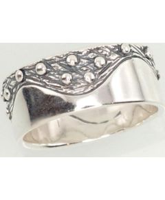 Серебряное кольцо #2101182(POx-Bk), Серебро 925°, оксид (покрытие), Размер: 17.5, 4.4 гр.