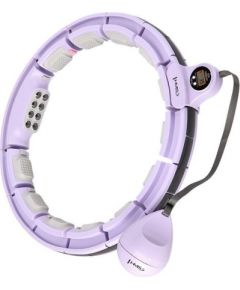 Vingrošanas aplis ar atsvaru HHM13 HULA HOOP VIOLET MAGNETIC WITH WEIGHT + COUNTER HMS