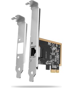 AXAGON PCEE-GRF PCI-Express network card adds high speed Gigabit Ethernet connection to your desktop computer. It enables a transmission speed of 10/100/1000 Mbit/s.