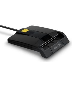Axagon Compact desktop USB contact Smart/ID & SD/microSD/SIM card reader with long USB-A cable.
