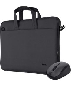 NB CASE BOLOGNA 16" +MOUSE SET/BLACK 24988 TRUST