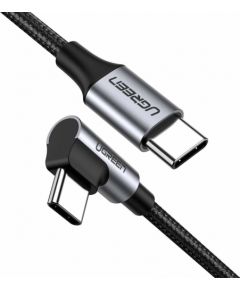 Elbow cable UGREEN USB-C to USB-C QC 3.0 PD 3A 60W 1m (Black)