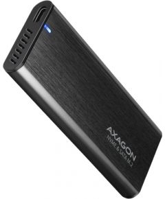 Axagon External USB-C 3.2 Gen 2 metal box for M.2 NVMe & SATA SSD disks. Screwless.