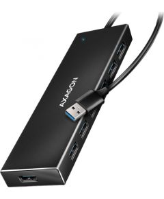 Axagon Seven-port USB 3.2 Gen 1 hub with charging support. Connector for external power supply. USB-A cable 1 m.