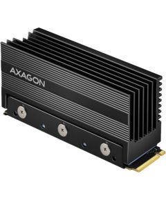 Axagon Passive aluminum heatsink for single-sided and double-sided M.2 SSD disks, size 2280, height 36 mm.