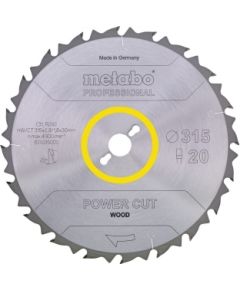 Griešanas disks kokam Metabo Power cut; 254x2,4x30,0 mm; Z24; -5°
