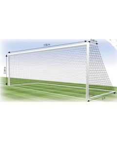 Football net TREMBLAY FF1113MS 7,5x2,5m, 3mm, depth 0,8x2m, 2pcs