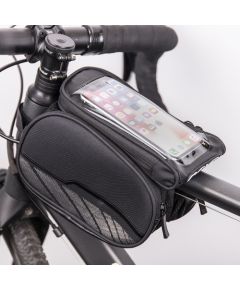 OEM Waterproof bicycle frame bag with a removable phone case black