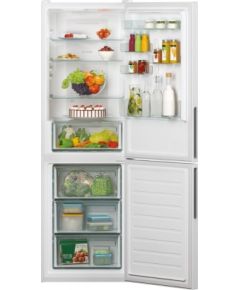 Candy Refrigerator CCE3T618FW Energy efficiency class F, Free standing, Combi, Height 185 cm, No Frost system, Fridge net capacity 223 L, Freezer net capacity 119 L, Display, 39 dB, White