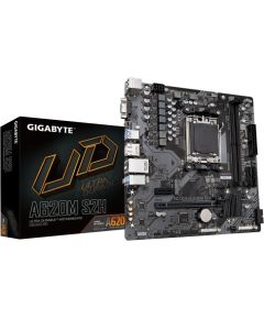 Gigabyte A620M S2H 1.0 M/B Processor family AMD, Processor socket AM5, DDR5 DIMM, Memory slots 2, Supported hard disk drive interfaces 	SATA, M.2, Number of SATA connectors 4, Chipset AMD A620, Micro ATX