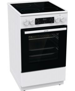 Gorenje Cooker GECS5C70WA Hob type Vitroceramic, Oven type Electric, White, Width 50 cm, Grilling, LED, 70 L, Depth 59.4 cm