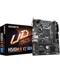 Gigabyte H510M H V2 1.0 M/B Processor family Intel, Processor socket  LGA1200, DDR4 DIMM, Memory slots 2, Supported hard disk drive interfaces 	SATA, M.2, Number of SATA connectors 4, Chipset Intel H470 Express, Micro ATX